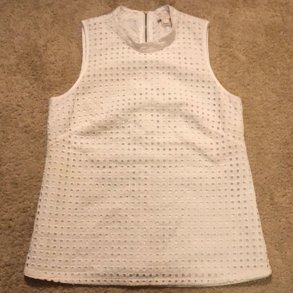 J Crew Eyelet tank sz 4